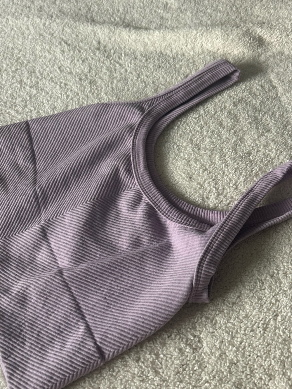Rock and Rags Ribbed Lavender Crop Tank Top